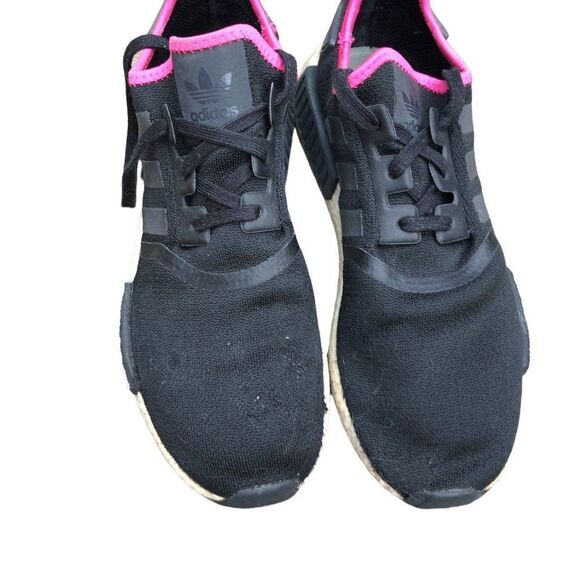 2019 Adidas NMD R1 Black Shock Pink Size 12 - Picture 5 of 16